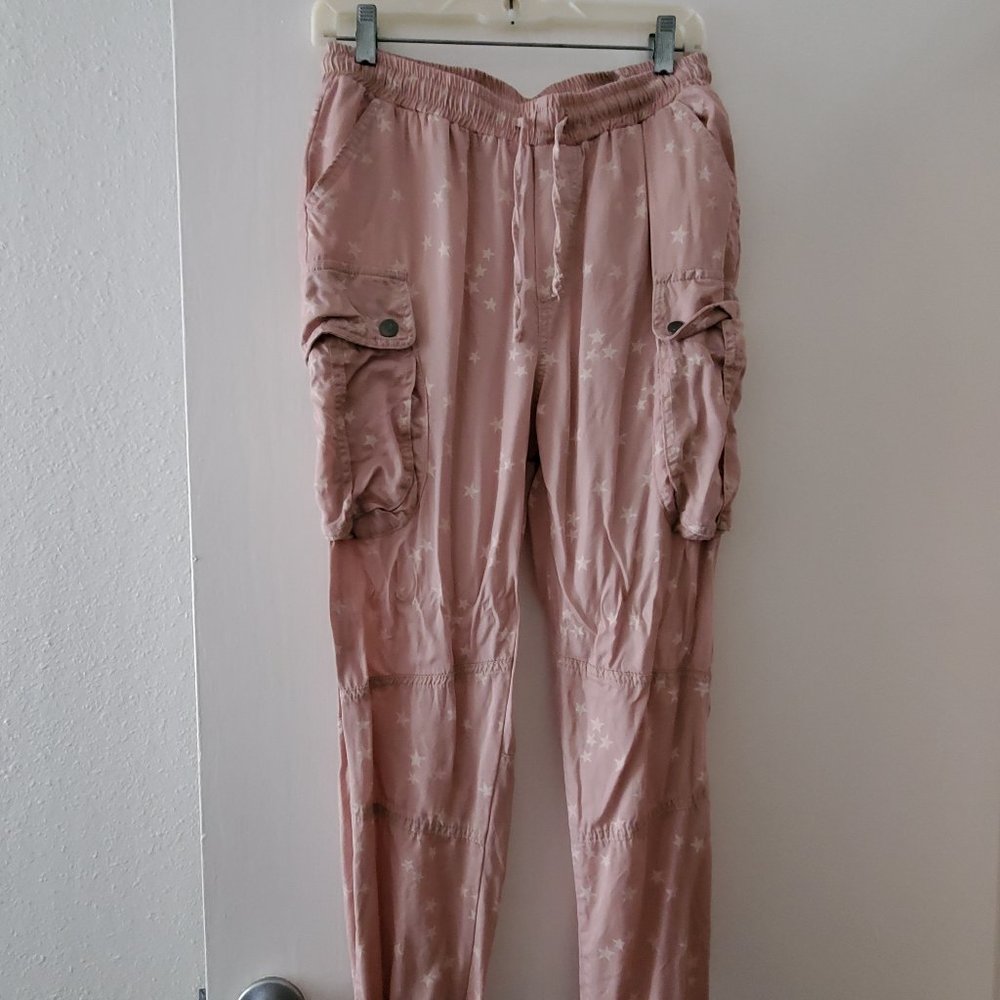 Vintage Havana Washed Mauve Tencel Jogger/cargo - Medium